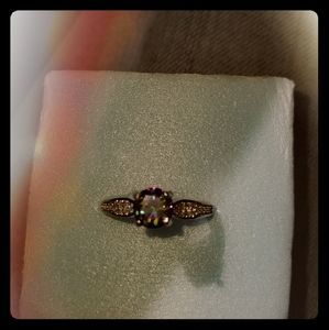 Size 7 topaz cluster ring.